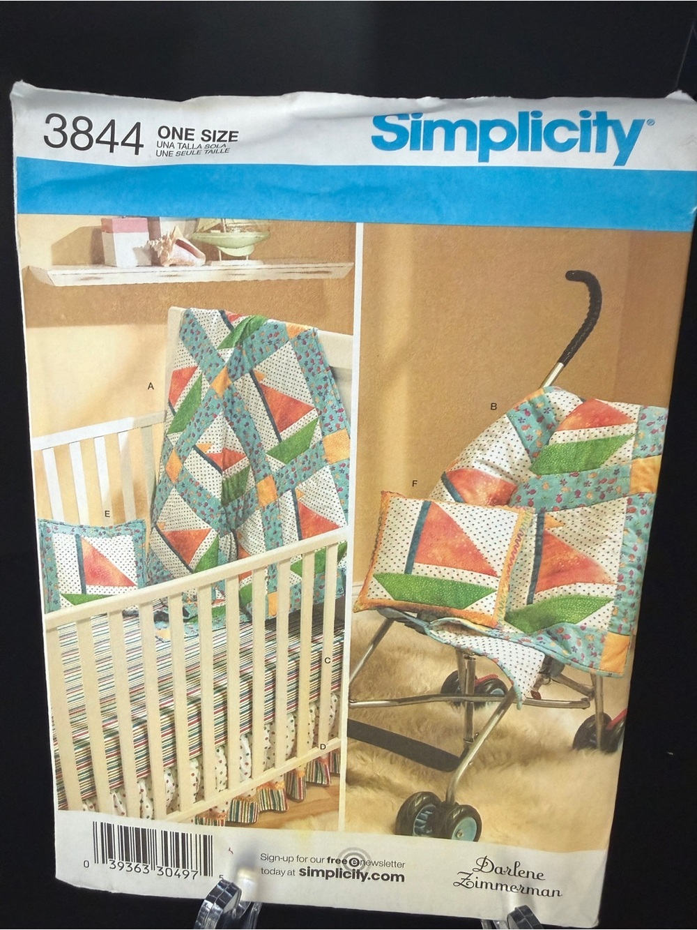 Simplicity 3844 UNCUT Nautical Baby Nursery Crib Quilt Sewing Pattern